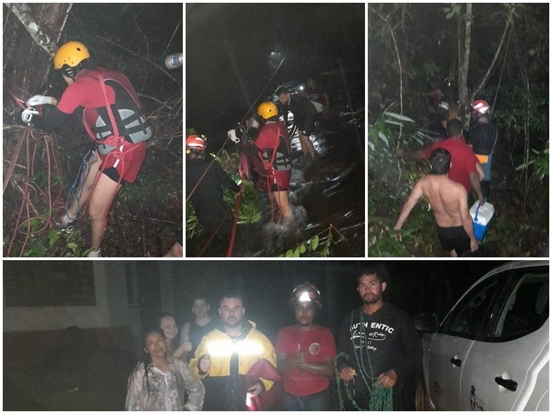 Cabeça d’água deixa banhistas ilhados na Cascata dos Namoradores e bombeiros são acionados